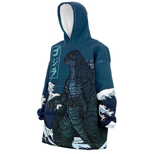 Godzilla Oversized Hoodie Decke Tragbar Weich Warm Kuschelig Anime Geschenk - Bild 3 von 4
