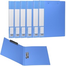 Acocony Punchless Binder Letter Size with 2 Clamp 8.5x11 Inch, Blue-6 Pack