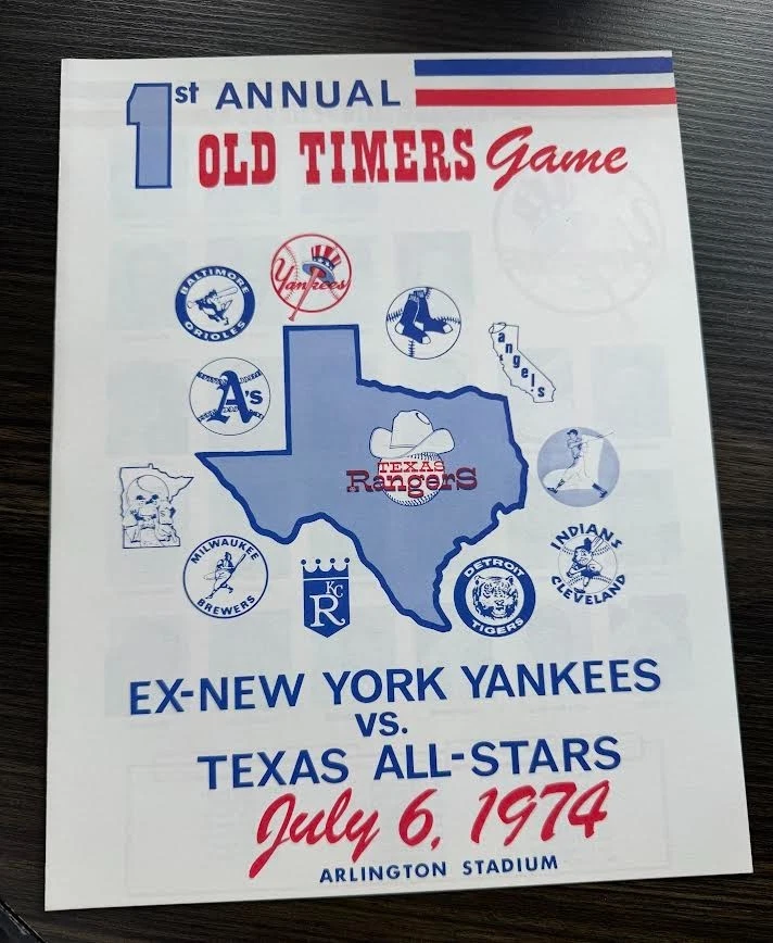 Vintage Texas Rangers News Stand Ad RARE 1974 + YANKEES PROGRAM - Image 2 of 4