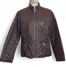 Chico's Women's Embroidered Blazer Jacket Brown, Size 1 or Medium