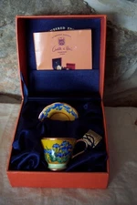 charlotte di vita mini porcelian violets cup & suucer