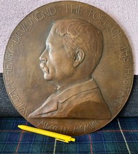 ROBERT TAIT MCKENZIE Rare Bronze Plaque WILLIAM HENRY DRUMMOND Vintage 12 inches