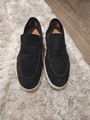 Massimo Dutti Men's Navy Suede Loafer Slip-On Driving Mocs EU 45 US 11 Black