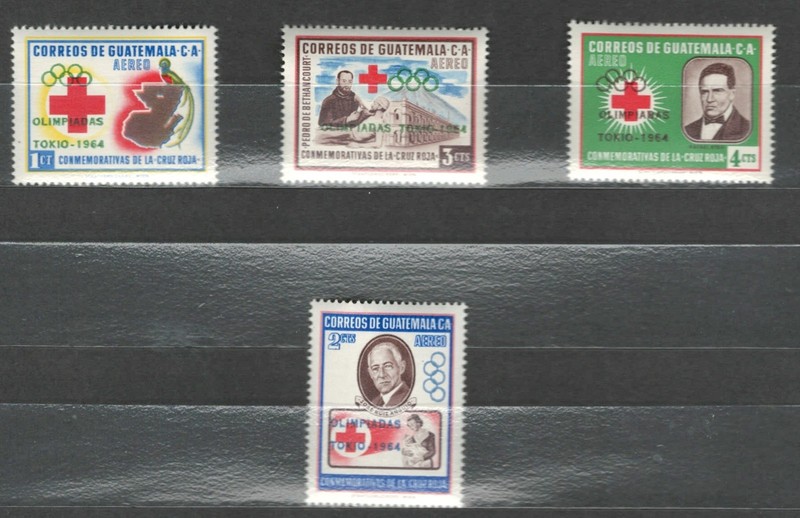 GUATEMALA  LATIN AMERICA MNH OLYMPICS  TOKYO 64 RED CROSS SET  LOT(SPO 722)