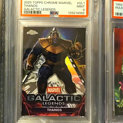 Topps 2025 Topps Chrome Marvel Galactic Legends Thanos GL-1 PSA 10