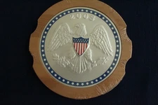 Longaberger 2005 Inaugural Basket WoodCrafts Metal Eagle Insert Lid #51081 - NEW