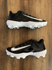 Nike Mens Size 9 Alpha Huarache Elite 4 MCS Baseball Cleat Grey/White FD6221-001