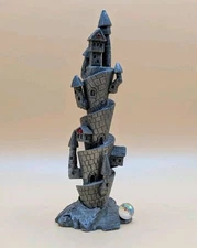 Vintage 1990 Rawcliffe 4 1/8” Pewter Castle With A Twist - Red Gems *AS IS*