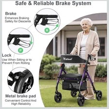 Walker PMIRLA6 Deluxe Folding Rollator