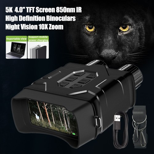 5K Night Vision Binoculars 10X Zoom 850nm Infrared Hunting Telescope IR Camera - Picture 12 of 20