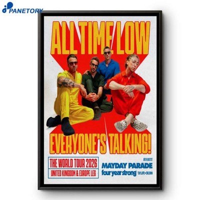 All Time Low 2026 Tour Poster Reprint Vintage Wall Art Home Decor