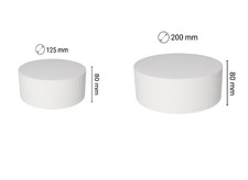 6 Tortendummy Torten-Attrappen 2 Gr&ouml;&szlig;en 125 mm, 200 mm Hochzeit SONDERPREIS