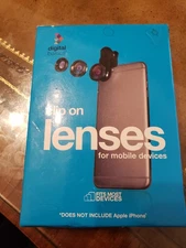 Universal Clip On Camera Lens Kit Wide Angle For Cell Phone & Tablets 