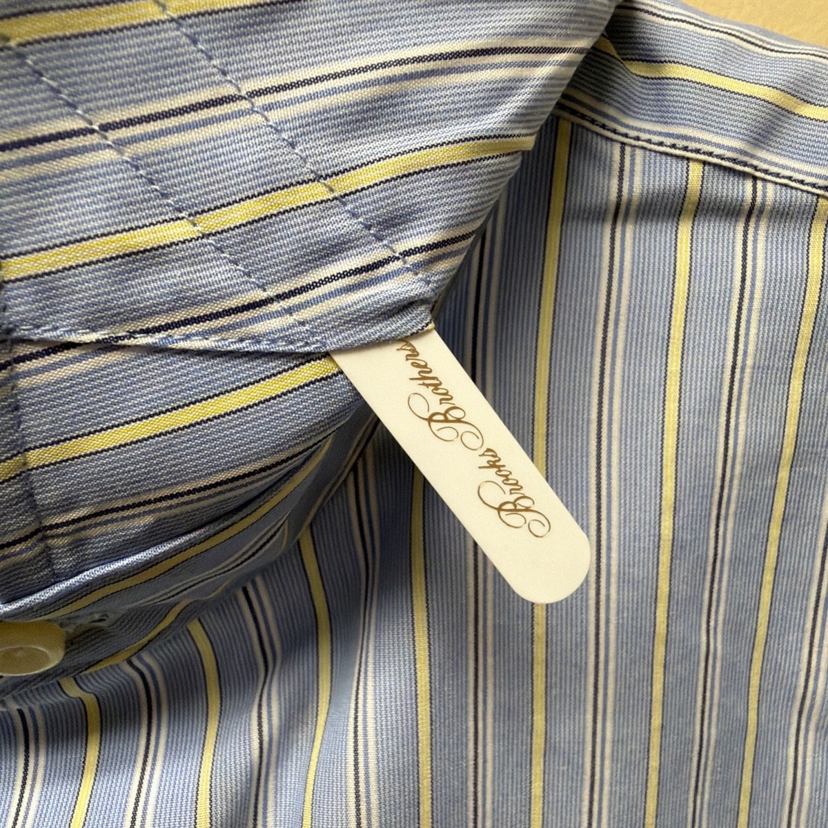 Brooks Brothers Luxury x Thomas Mason Blue/Yellow Stripe Regular 