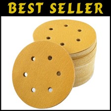 Durable 6-Inch Hook and Loop Sanding Discs, 120-Grit, 100pcs 0.37 per gallon