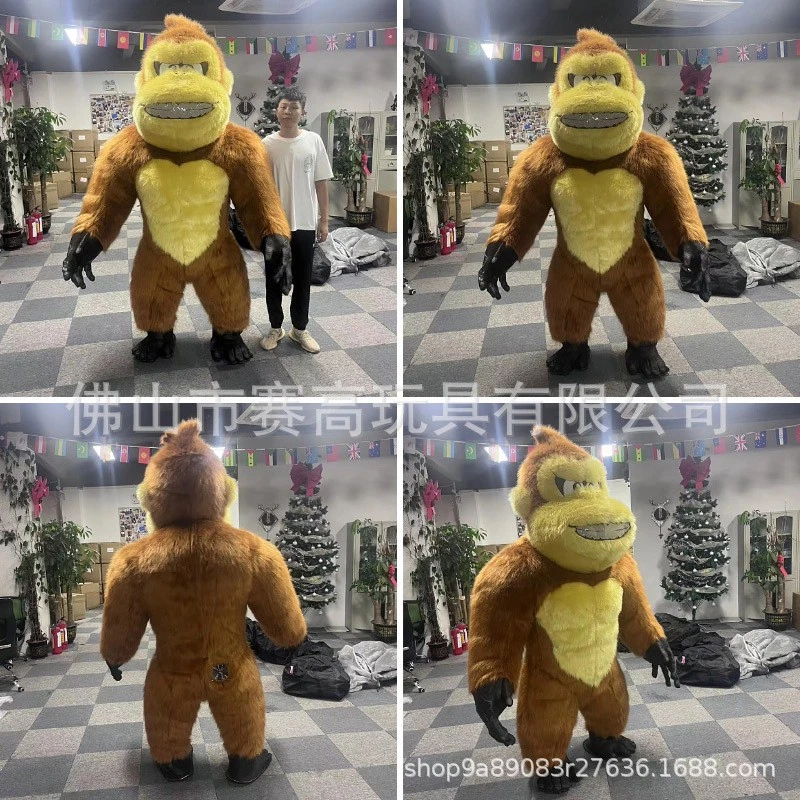 2 М надувной осла отверстие костюм талисман Хэллоуин косплей вечеринки комплект с аккумулятором - Изображение 3 из 4