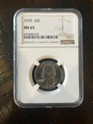 1970 P Washington Quarter 25c NGC MS65