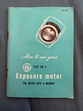 Vintage GE How To Use your Type PR-1 Exposure Meter Instruction Manual