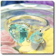 Blue Topaz Ring 2x8-6 Mm 18K Gold Plated