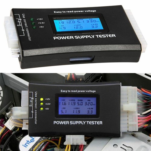 Ordinateur PC LCD 20/24 broches 4 blocs d'alimentation ATX BTX ITX SATA HDD testeur d'alimentation numérique - Photo 3/9