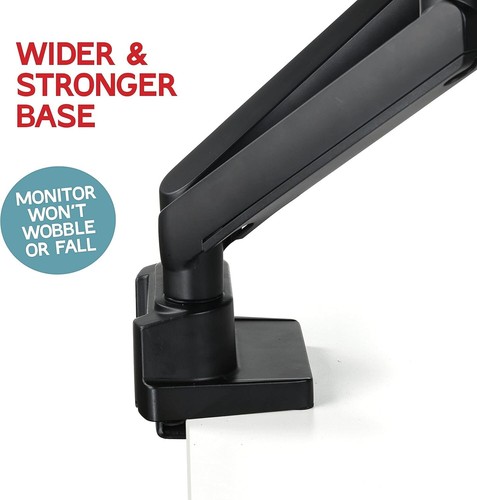 Quick Install Dual Monitor Desk Mount - Adjustable Arms for 17-32 Inch Screens - Picture 5 of 10