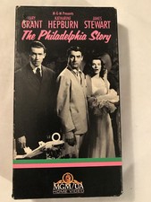THE PHILADELPHIA STORY, CARY GRANT, KATHARINE HEPBURN, JAMES STEWART, VHS