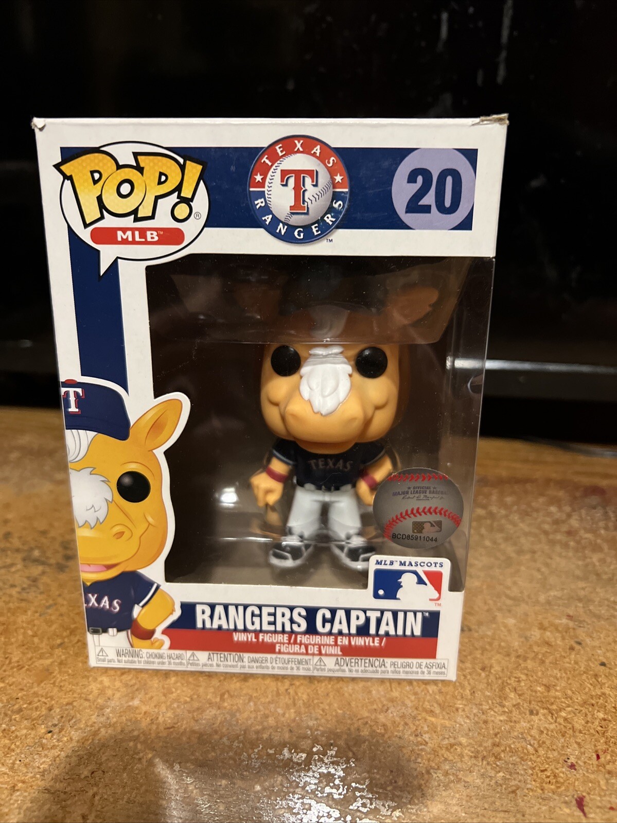 Texas Ranger Figure Funko POP! MLB Mascots Vinyl Figure - RANGERS CAPTAIN #20 Texas Rangers ...