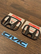 Forhonda Civic Hatchback 2015-2021 Gloss Black Emblem Badge Set Front Rear