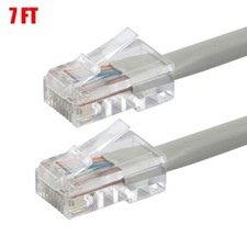 7FT Cat6 Ethernet Network Patch Cable UTP RJ45 COPPER 24AWG Gold Plated Gray