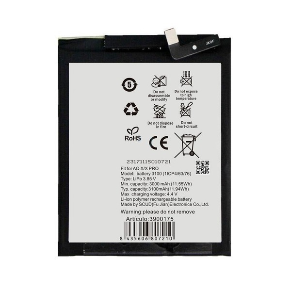 Bateria Para BQ Aquaris X / BQ Aquaris X Pro 3100mAh Alta calidad