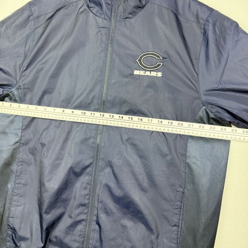 Chicago Bears Vintage Reebok Windbreaker Jacket Soft Shell Size L Mens Navy - Picture 7 of 8
