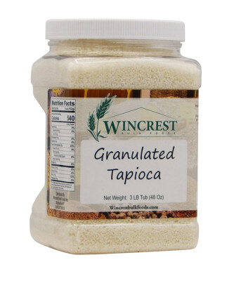 WinCrest Granulated Tapioca - 3 Lb Tub - Free Expedited Shipping!