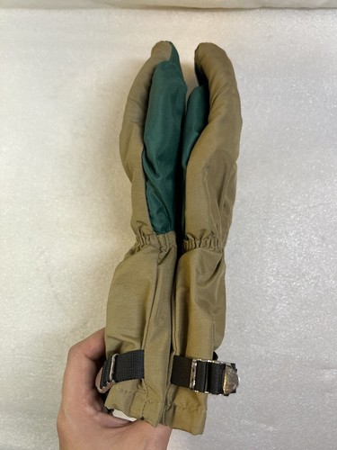 Vintage LL BEAN Gloves Mittens Green Beige Cotton/Nylon Size S USA Made - Picture 4 of 11