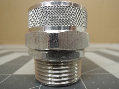 Remke RSR-300-W Tuff-Seal 1" Aluminum Straight Cord Grip Connector Less Bushing - Picture 4 of 10