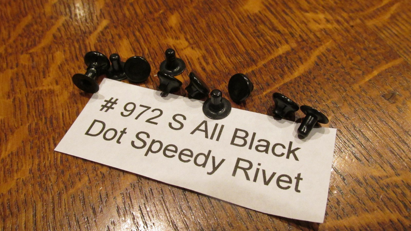 LG. DOT SPEEDY RIVET all BLACK 1 Doz. SOL. BRASS USA RAPID RIVET FOR ...