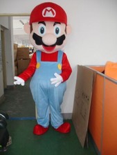 Mario Mascot Costumes Fancy Dress Birthday Party Brothers Suits Adult Size