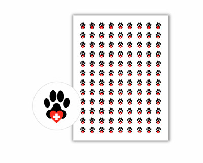 Dog vet appointment Planner Journal Stickers, Round