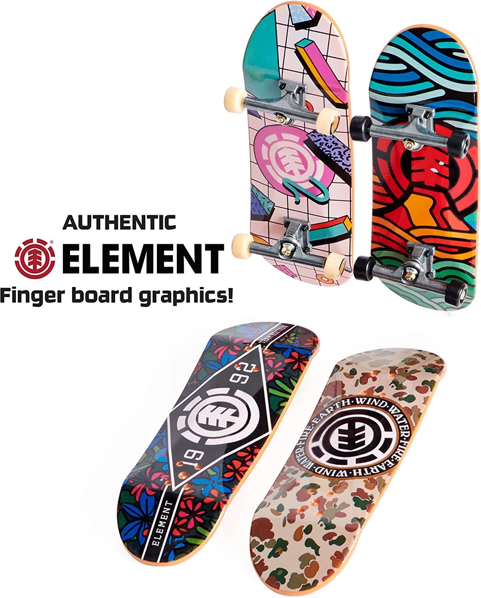 Tech Deck, Ultra DLX Fingerboard 4-Pack, Element Skateboards, Collectible  and Customizable Mini Skateboards, Kids Toy for Ages 6 and Up