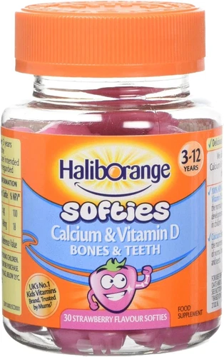 Haliborange Calcium & Vitamin D Softies 30ct | Kids Bone Health Vitamins | Chewa