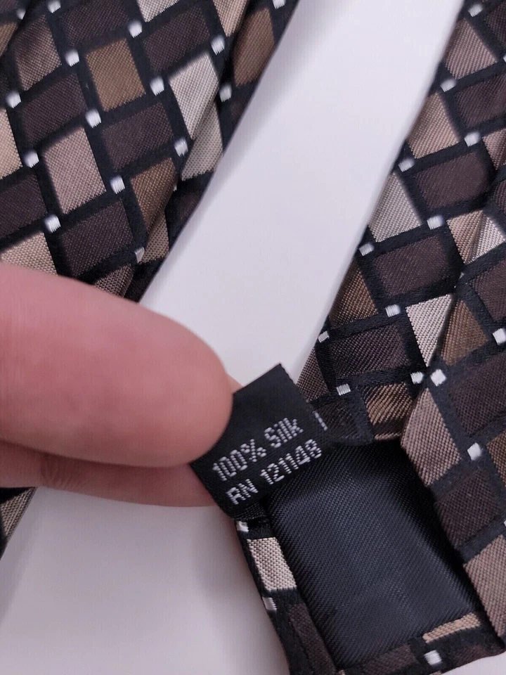 Corbata formal para hombre Statements 58"Lx3,5"W corbata de cuello marrón Foto 4 de 4