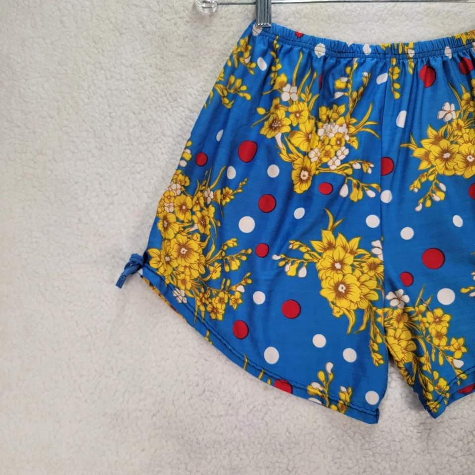 Pantalones Cortos Para Mujer Azul Floral Pull On Lunares Coloridos Excéntricos Talla M Foto 4 de 4