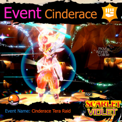 CINDERACE EVENT OR  SHINY  6IV BATTLE READY VGC 23 POKEMON SCARLET AND VIOLET