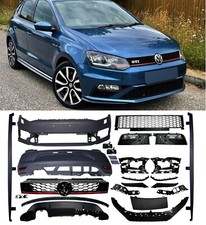 FRONT BUMPER GRILLE SIDE SKIRT FULL BODY KIT GTI LOOK PRIMED FOR VW POLO MK5
