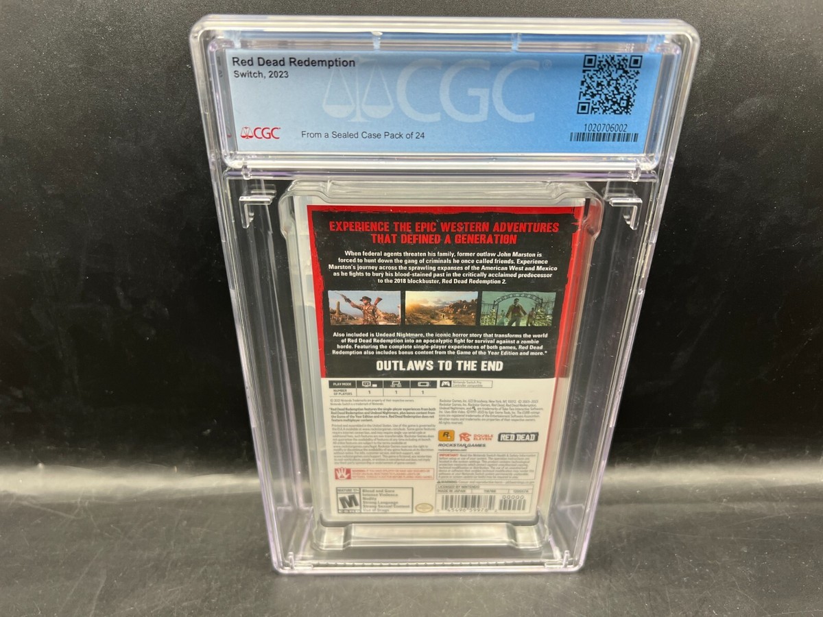 1st Print Red Dead Redemption Nintendo Switch CGC 9.8 A++ FACTORY