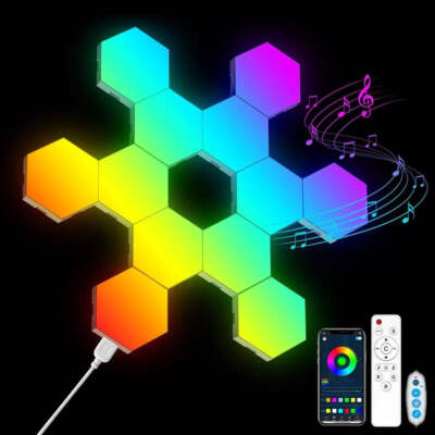 RGB LED Sechskant Licht Bluetooth Innen Wandleuchte APP Fernbedienung Nachtlicht