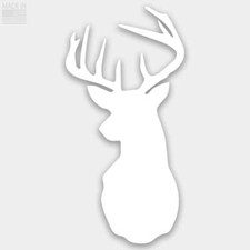 Deer Head Silhouette Hunting Sticker Truck Decal