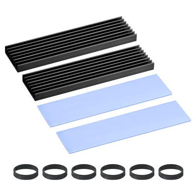 MECCANIXITY 2 Pack M.2 22110 Nvme SSD Heatsink Cooler Alloy Aluminum Heat Sink w