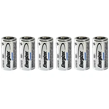 6 x CR123 Energizer 3V Lithium Batteries (CR123A, DL123, 123, EL123, CR17345)