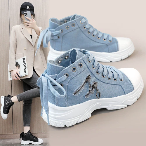 Damenschuhe Frühling Atmungsaktive Canvas Schuhe Freizeitschuhe Sport Schuhe - Bild 1 von 30