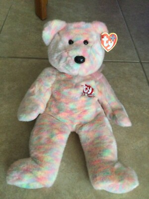 Ty  Beanie Buddy 14'' Celebrate 15 Year Teddy Bear Plush Stuffed Animal 2001 Tags
